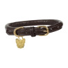 Ronde leren hondenhalsband Shires Digby & Fox - Bruin