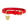 Collier pour chien en cuir rond Shires Digby & Fox - Écarlate