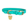 Collier pour chien en cuir rond Shires Digby & Fox - Sarcelle