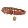 Gevlochten hondenhalsband Shires Digby & Fox - Fauve