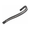 Shires Velociti Gara brede frontriem met strass - Zwart / transparant