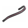 Shires Velociti Gara brede frontriem met strass - Zwart / roze