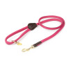 Ronde leren hondenriem Shires Digby & Fox - Roze