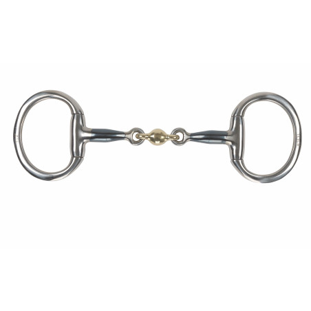 Shires olijftrens met platte ring, blauw Sweet Iron met pastille
