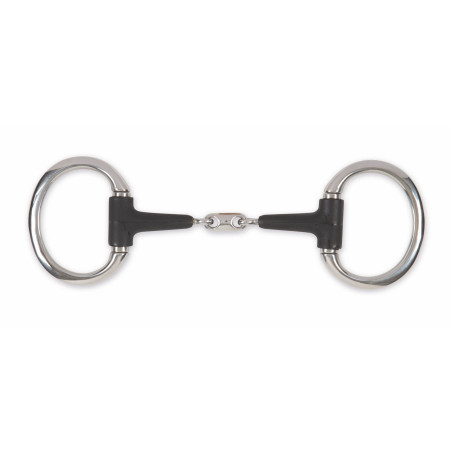 Olijfvormig bit met dubbel gebroken EquiKind+ van Shires