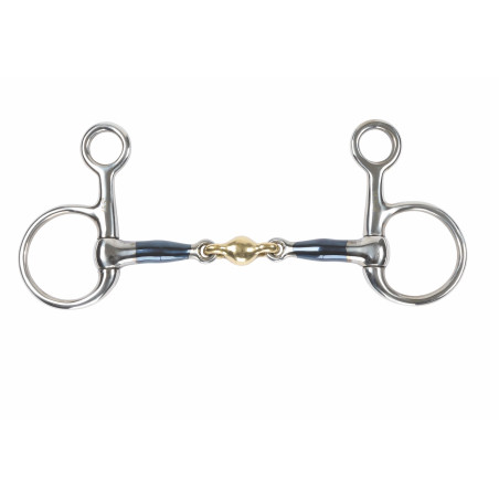 Baucherbit blauw Sweet Iron met pastille Shires