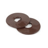 Rondelles de mors silicone Shires - Marron