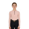 Basislaag Equestro trainingsshirt met lange mouwen voor meisjes - Roze caméo