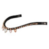 Frontalband met strass druppelmodel - Zwart / oranje / roze