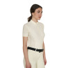 T-shirt Equestro femme d’entraînement en tissu technique micro-perforé - Antique white