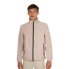 Softshell heren met logo op de rug - Oxfordbruin