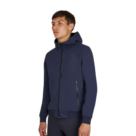 Herenhoodie met verstelbare capuchon en rits
