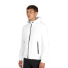 Herenhoodie met verstelbare capuchon en rits - Wit