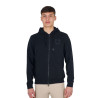 Herenhoodie met verstelbare capuchon en rits - Zwart