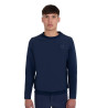 Sweatshirt technique Equestro homme col rond avec inserts en micro mesh - Marine blazer