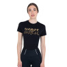 T-shirt Equestro femme Horse Love en coton - Noir