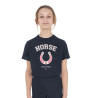 Meisjes T-shirt Horse Team van katoen - Marine
