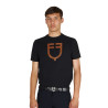T-shirt Equestro basique homme avec logo brillant - Blanc / tomate cerise