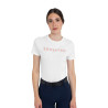 T-shirt Equestro femme strass en coton - Blanc