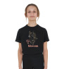 Meisjes-T-shirt Time to Blossom van katoen - Zwart