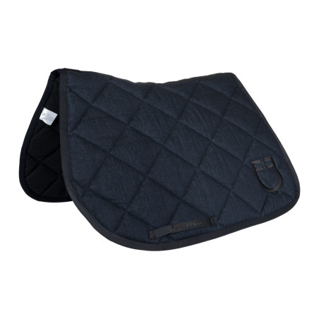 Tapis de selle de saut Equestro en tissu technique effet denim