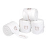 Fleece bandages met strasslogo - Wit