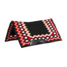 Western show zadeldek van wol met Dry F-vulling - Zwart / rood / zand