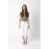 Pantalon d'équitation Horze Felicia fond intégral grip - Blanc brillant