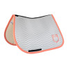 Tapis de saut Equestro matelassé Wave en tissu technique - Brume portuaire / fleur du désert