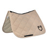 Tapis de dressage Equestro imprimé monogramme - Oxford tan / noir