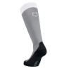 Chaussettes unisexes Equestro Basic en tissu technique - Gris givré / blanc