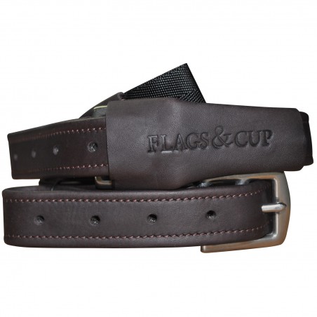 Enkelvoudige stijgbeugelriemen Flags & Cup Met Gesp