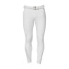 Pantalon homme slim fit Equestro Ridertechnology full grip - Blanc