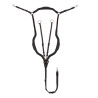 Collier de chasse Equestro anatomique en cuir avec martingale amovible - Marron foncé
