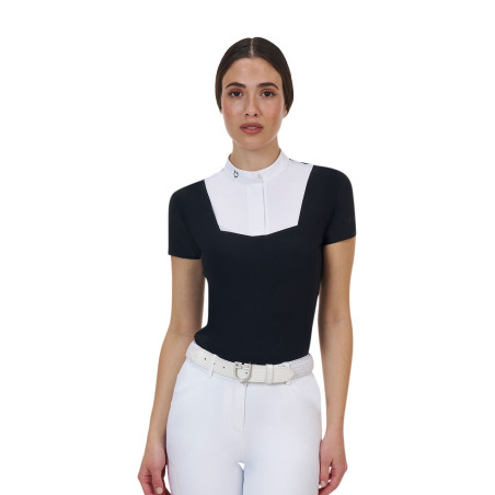 Dames wedstrijdpolo Equestro Ridertechnology met korte mouw