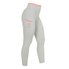 Legging Equestro femme avec décorations perforées - Brume du port / fleur du désert