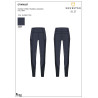 Legging Equestro femme full grip avec inserts perforés - Marine blazer