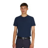 T-shirt d’entraînement Equestro homme en tissu technique micro-perforé - Marine blazer