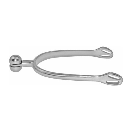 Éperons inox Pro-Light homme Soft Touch avec demi-lunes horizontales pivotantes