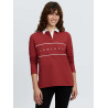 Rugbyshirt LeMieux Rochelle dames - Roodbruin
