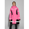 Manteau d’équitation imperméable haute visibilité femme Horze Amaya - Rosé néon