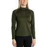 Polo manches longues d’hiver MoErica avec quart de zip Dusty Rose Montar - Olive