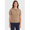 Damespolo pullover Harcour Cherry - Mokka