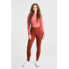 Pantalon d’équitation Horze Chara femme full grip - Pomme épicée