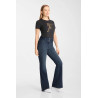 Eleanor jean western évasé pour femme Horze - Denim foncé