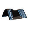 Wollen zadeldek met vilten onderkant Pool's - Zwart / blauw / wit