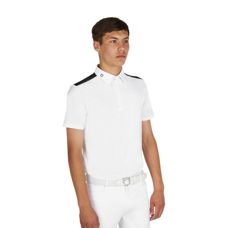 Heren polo wedstrijd slim fit korte mouw Equestro