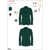 Veste de concours homme trois boutons Equestro X Fise 100 - Vert sauge profond / forêt bleue