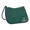 Tapis de dressage avec logo brodé Equestro X Fise 100 - Vert sauge profond / forêt bleue