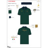 Dames trainingspolo met drie knopen Equestro X Fise 100 - Diepgroene salie / blauw bos